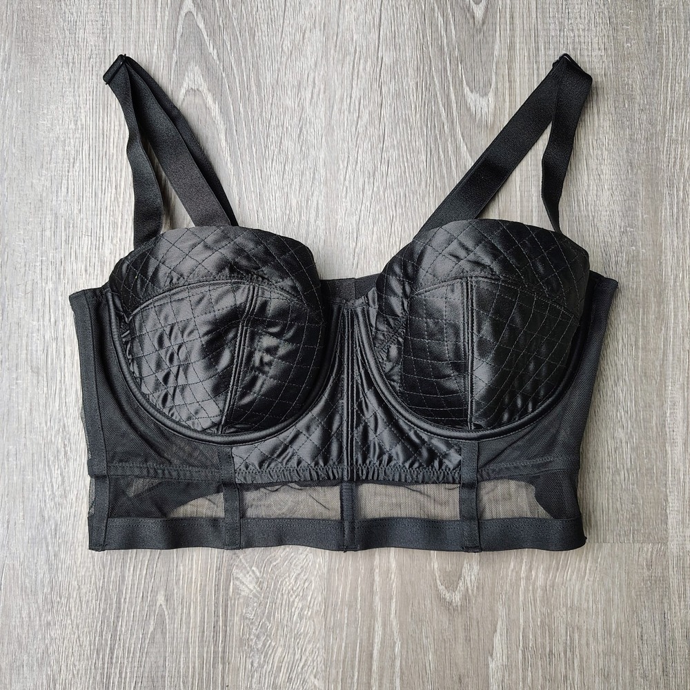 Victoria's Secret Longline 36C Lined Balconette Very Sexy Quilted Mesh Underwire